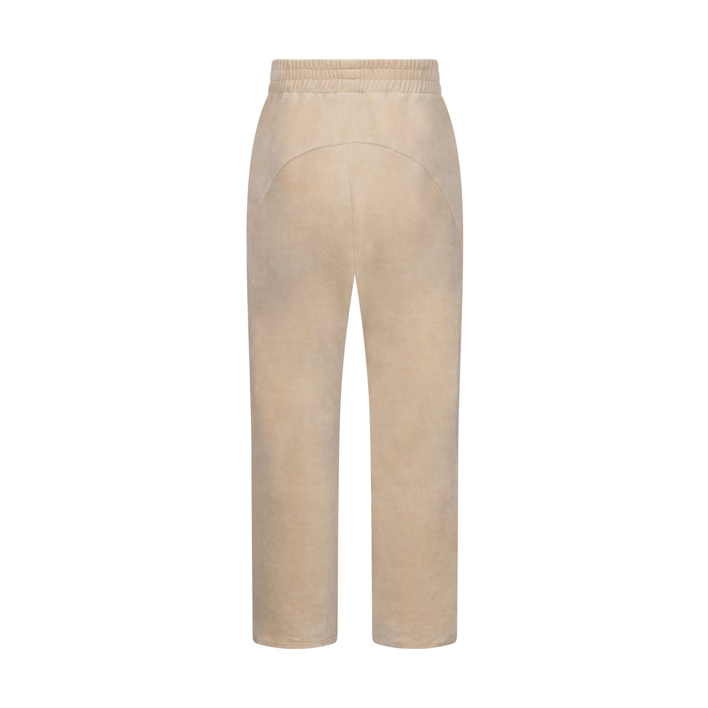 Mens Velour Tracksuit Bottoms - CREAM