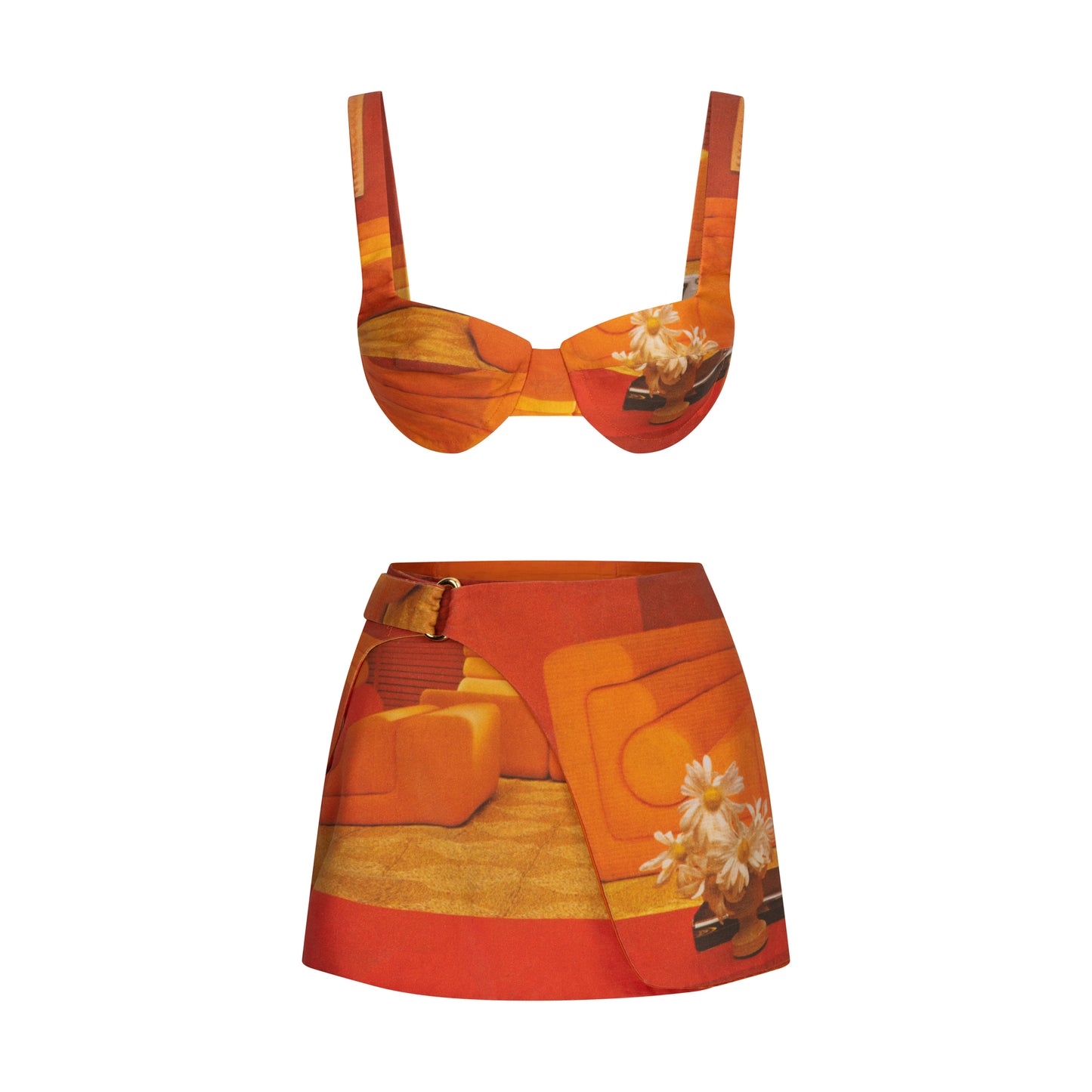 Orange Sofa Matching Set