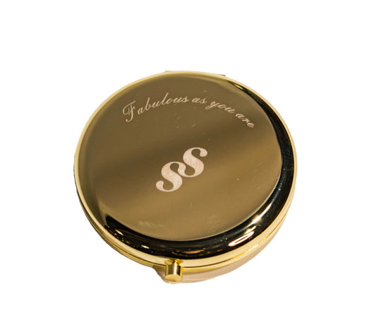‘Fabulous As You Are’ Gold Compact Mirror