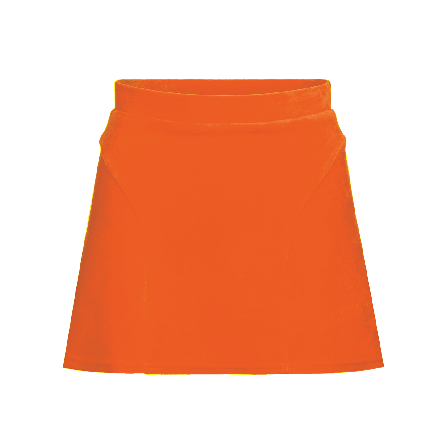 Contour Velour Skirt - Orange