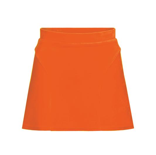 Contour Velour Skirt - Orange