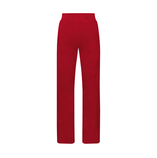 Contour Velour Tracksuit Bottoms - Red Rose