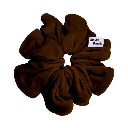 Brown Velour Scrunchie