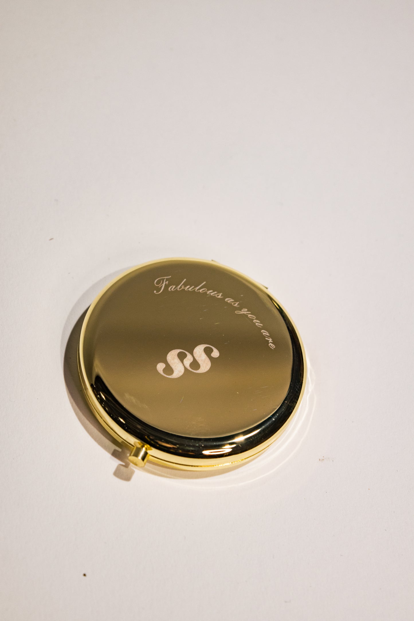 ‘Fabulous As You Are’ Gold Compact Mirror