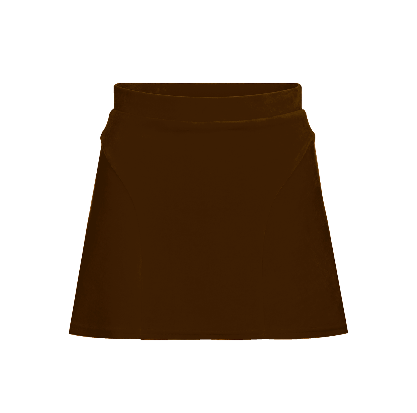 Contour Velour Skirt - Brown