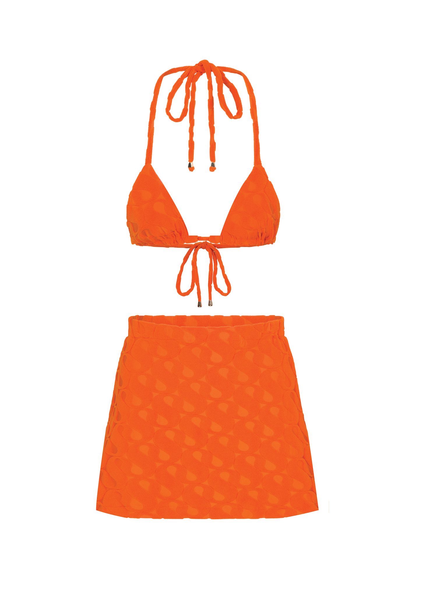 Orange 'SS' Towel Matching Set - Triangle Top