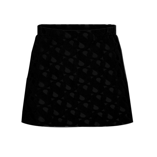 Black 'SS' Monogram Skirt