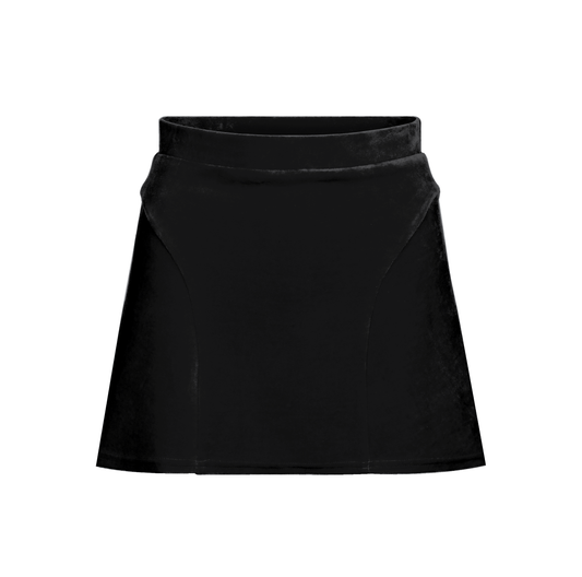 Contour Velour Skirt - Black