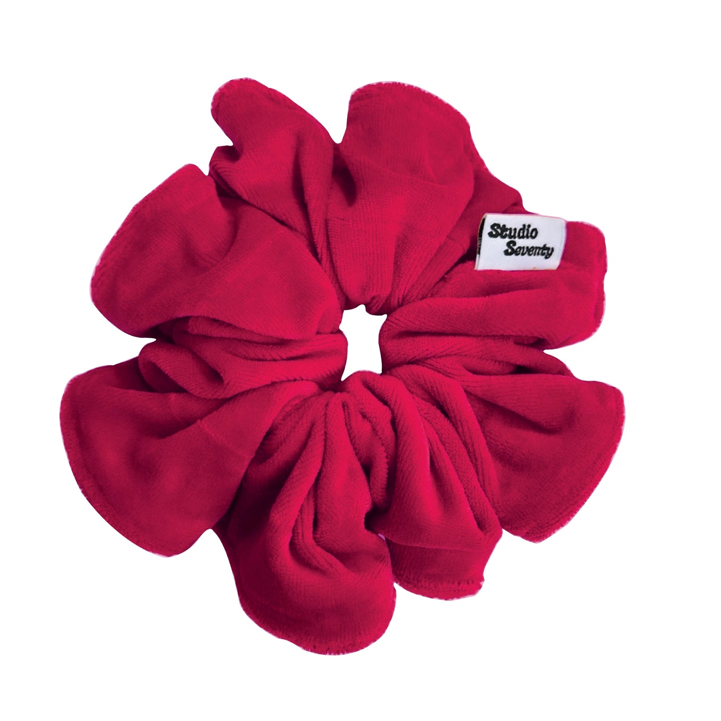 Fuchsia Pink Velour Scrunchie