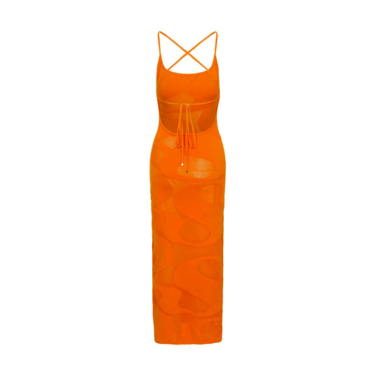 SS Knit DreSS - Orange