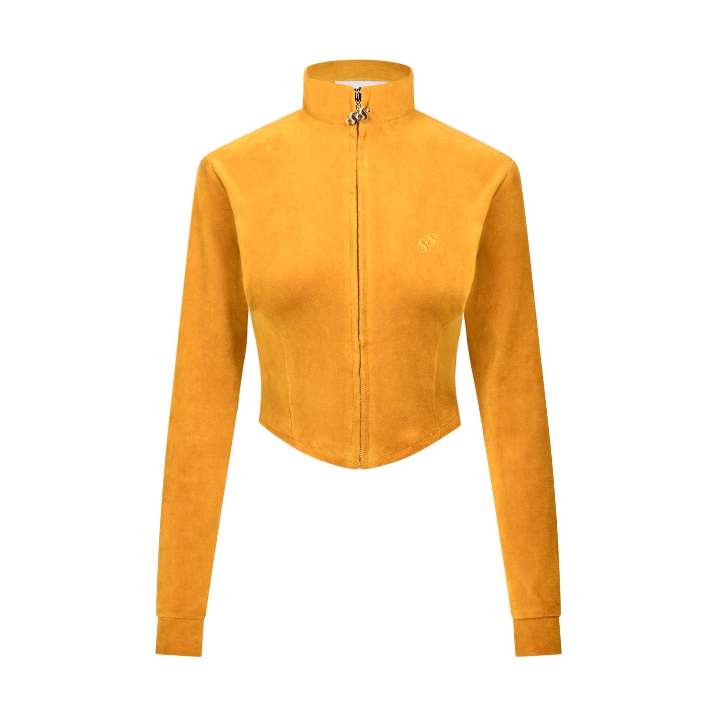 Contour Velour Tracksuit Top - Sunshine Yellow