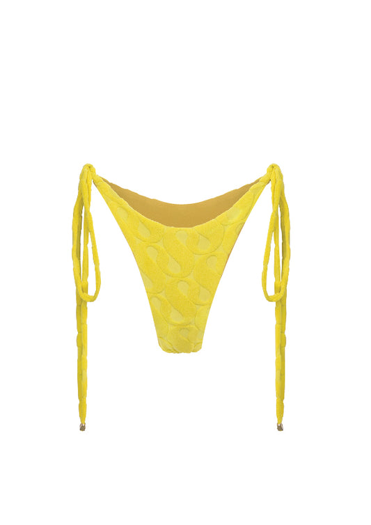 Chartreuse ‘SS’ Monogram Tie Side Bottoms