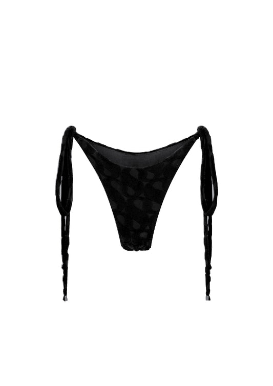 Black ‘SS’ Monogram Tie Side Bottoms