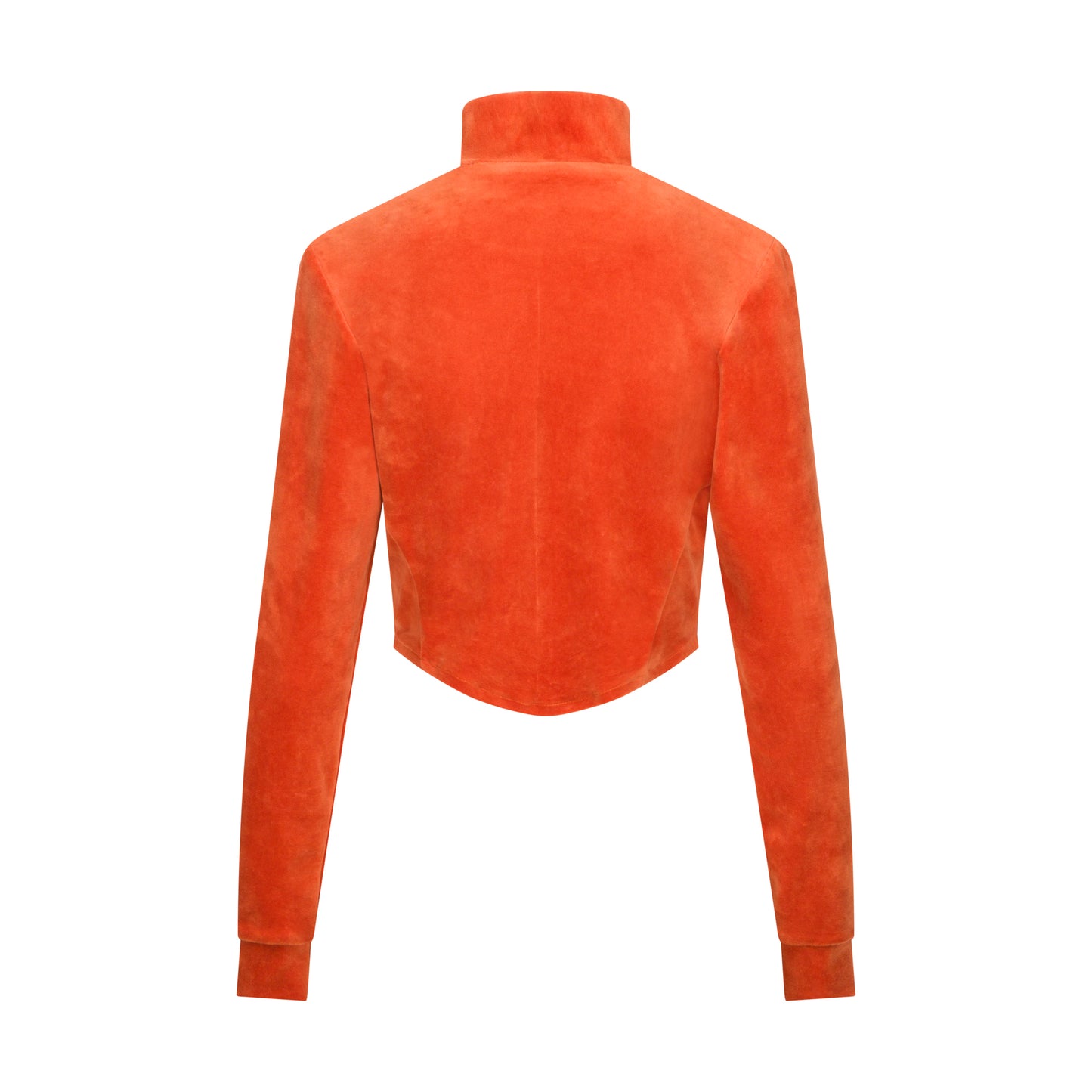 Contour Velour Tracksuit Top - Orange