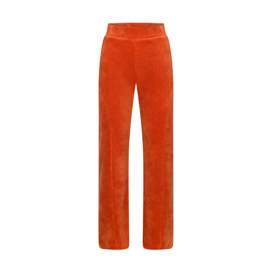 Contour Velour Tracksuit Bottoms - Orange