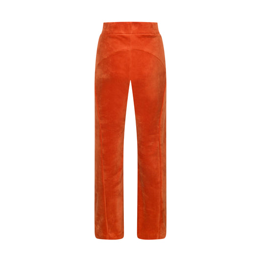 Contour Velour Tracksuit Bottoms - Orange