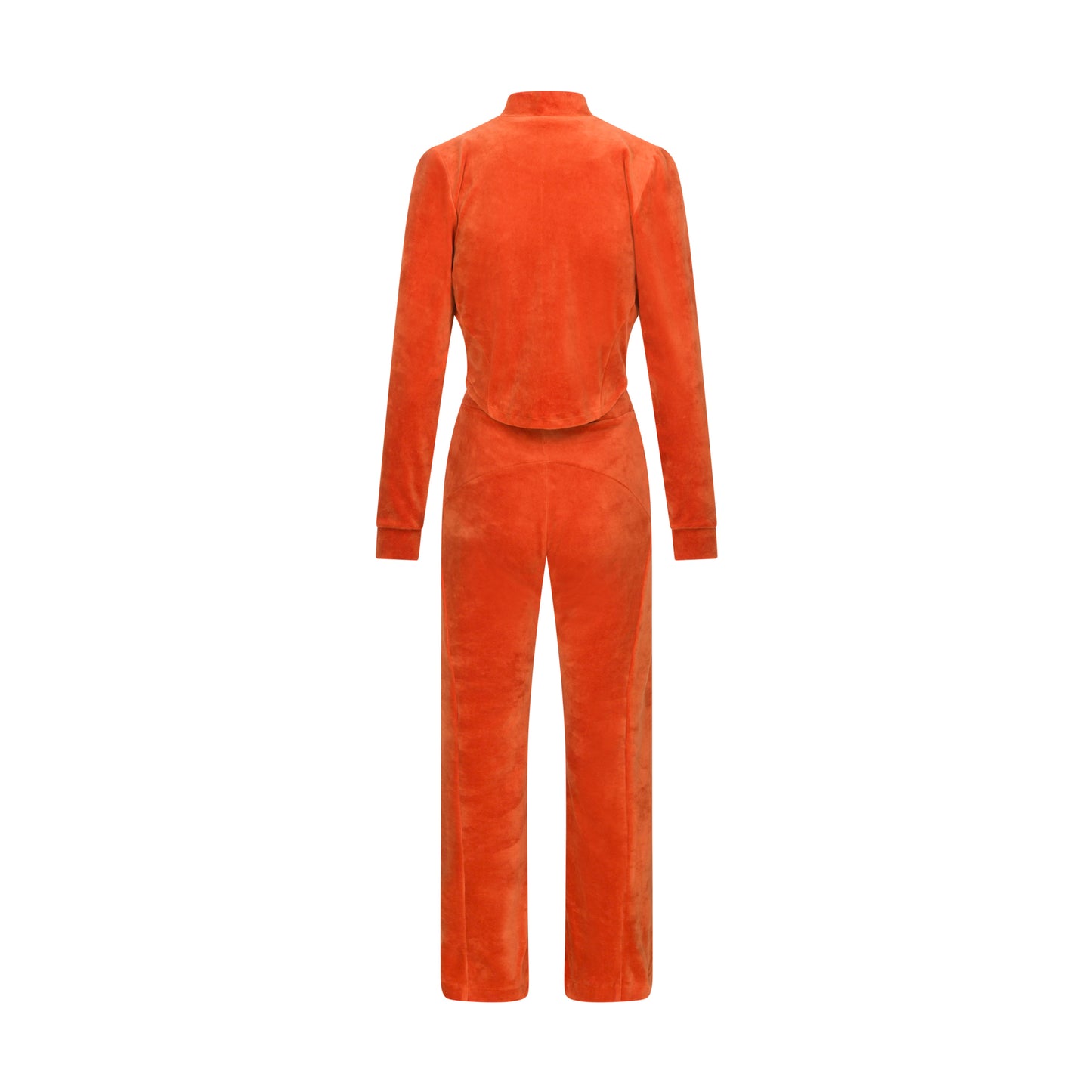 Contour Velour Tracksuit Top - Orange