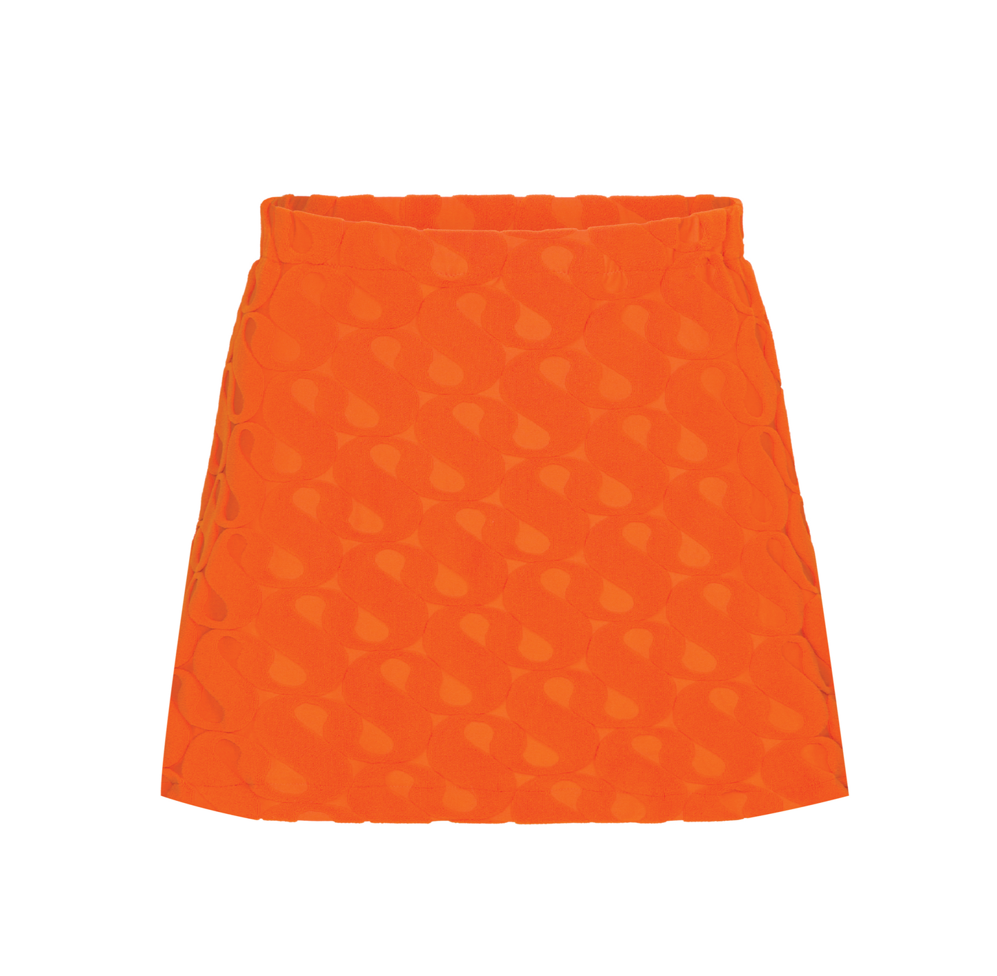 Orange ‘SS’ Monogram Towel Skirt