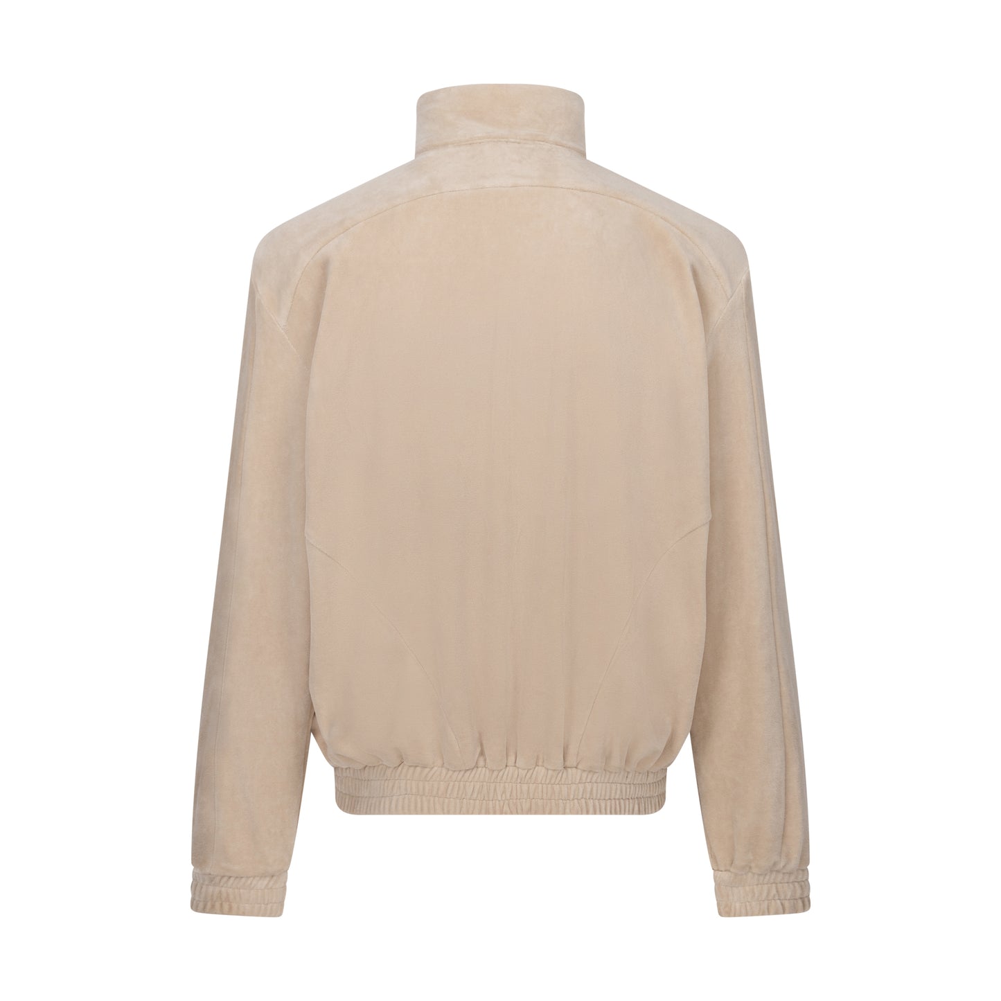 Mens Velour Tracksuit Top - CREAM