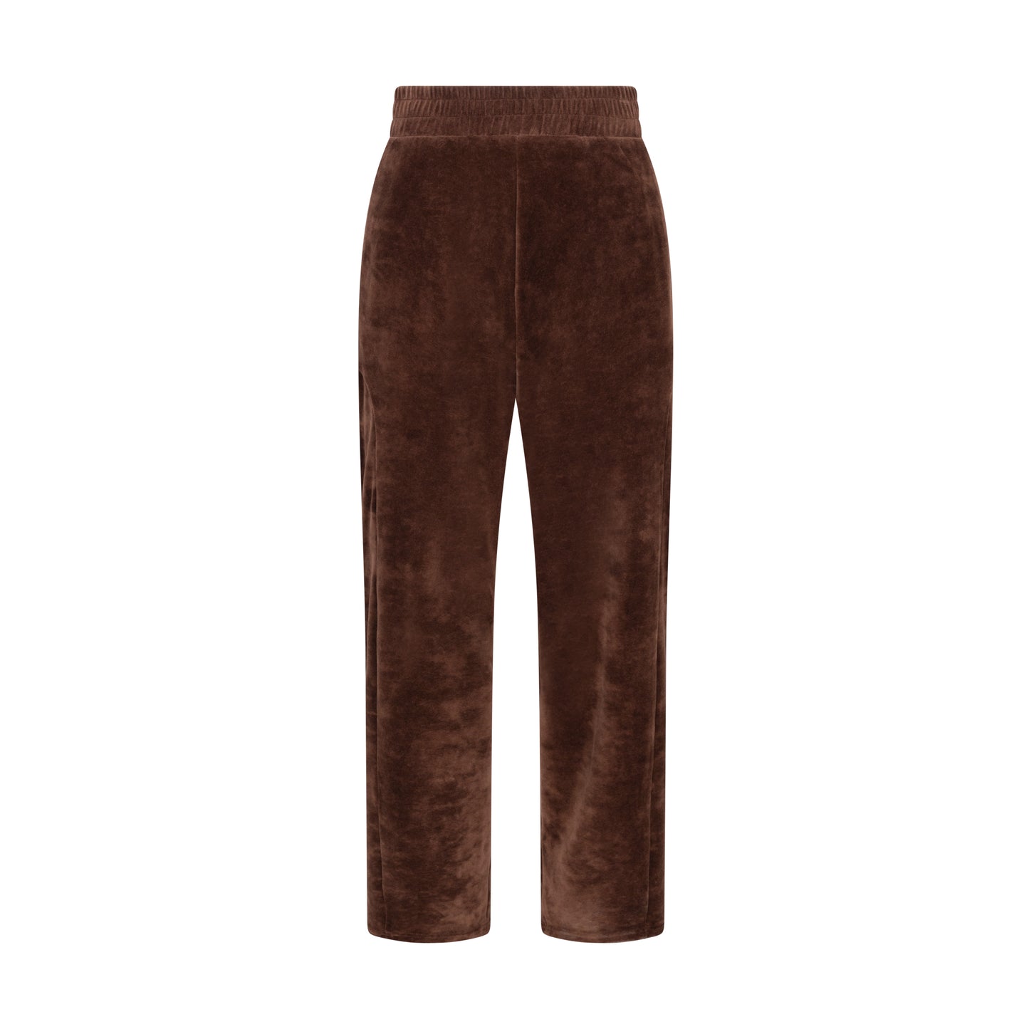 Men's Velour Tracksuit Bottoms - BROWN