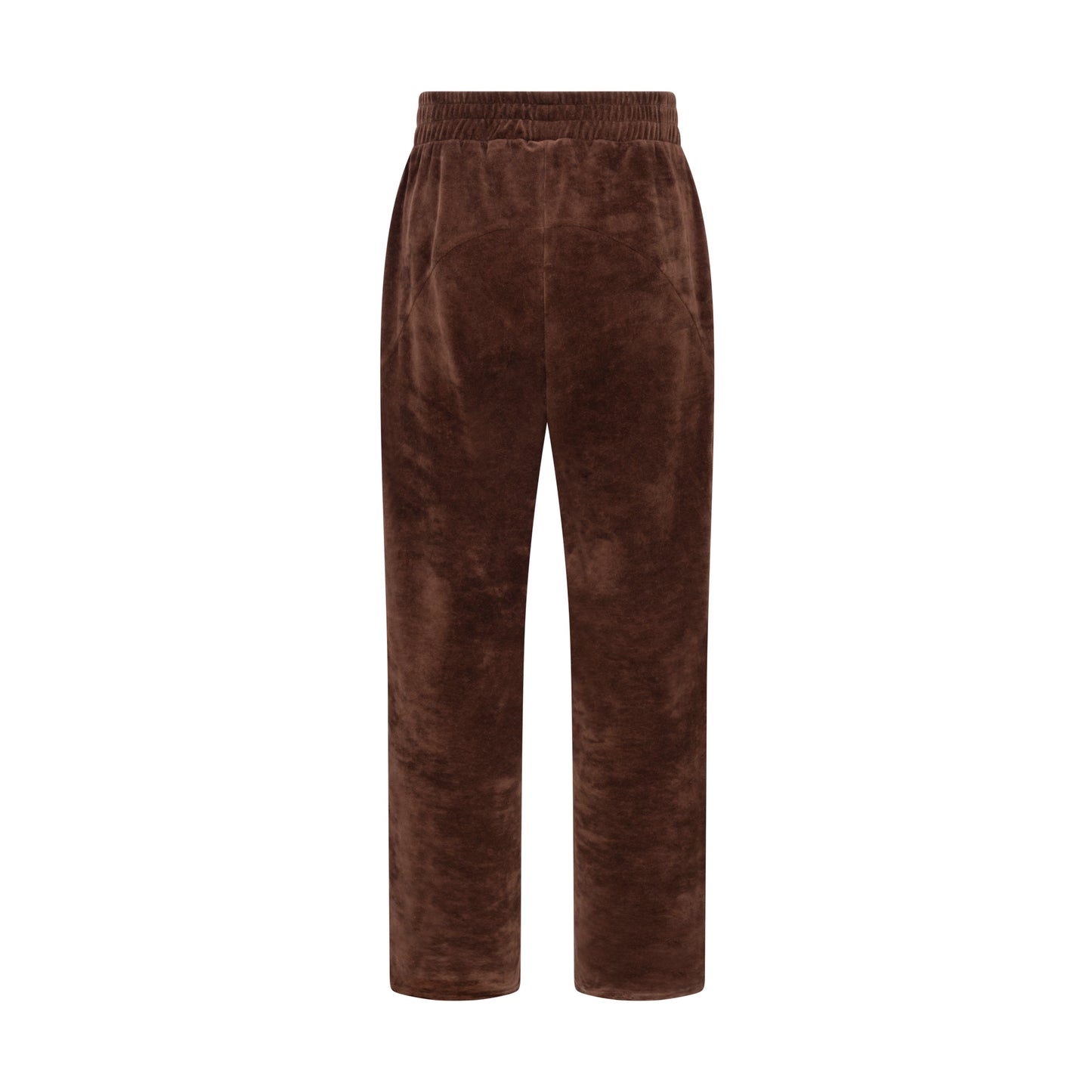 Men's Velour Tracksuit Bottoms - BROWN