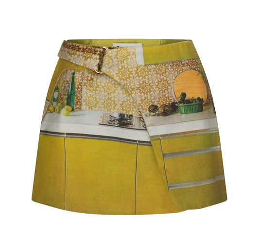 Chartreuse Kitchen Curve Skirt