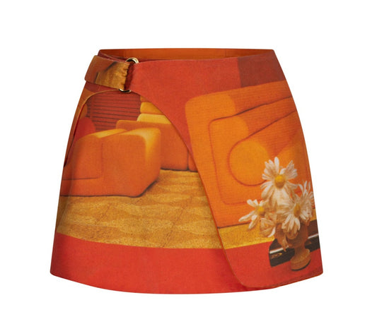 Orange Sofa Skirt