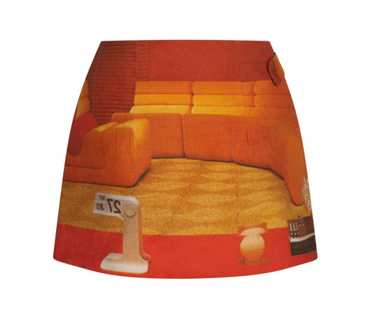 Orange Sofa Skirt